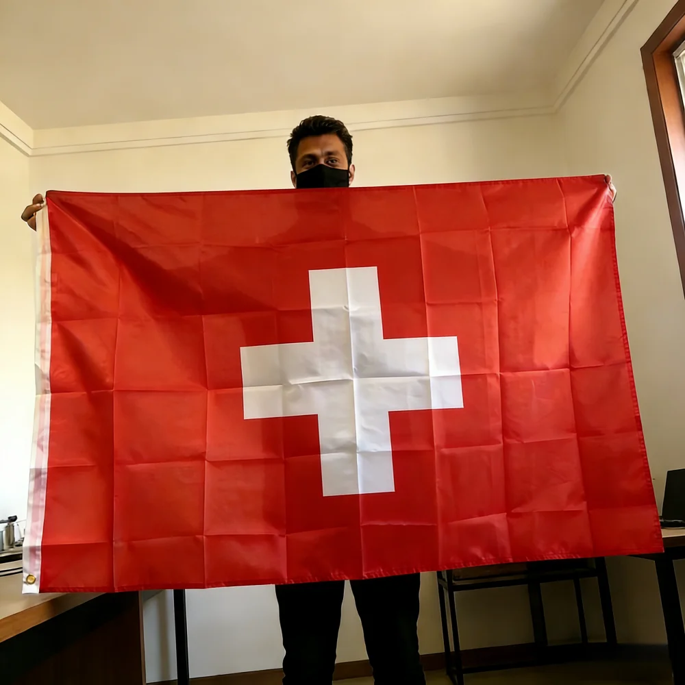 Aliexpress Flags Switzerland Flag 150x90cm Large 3x5 FT Swiss Cross Flag Polyester ...