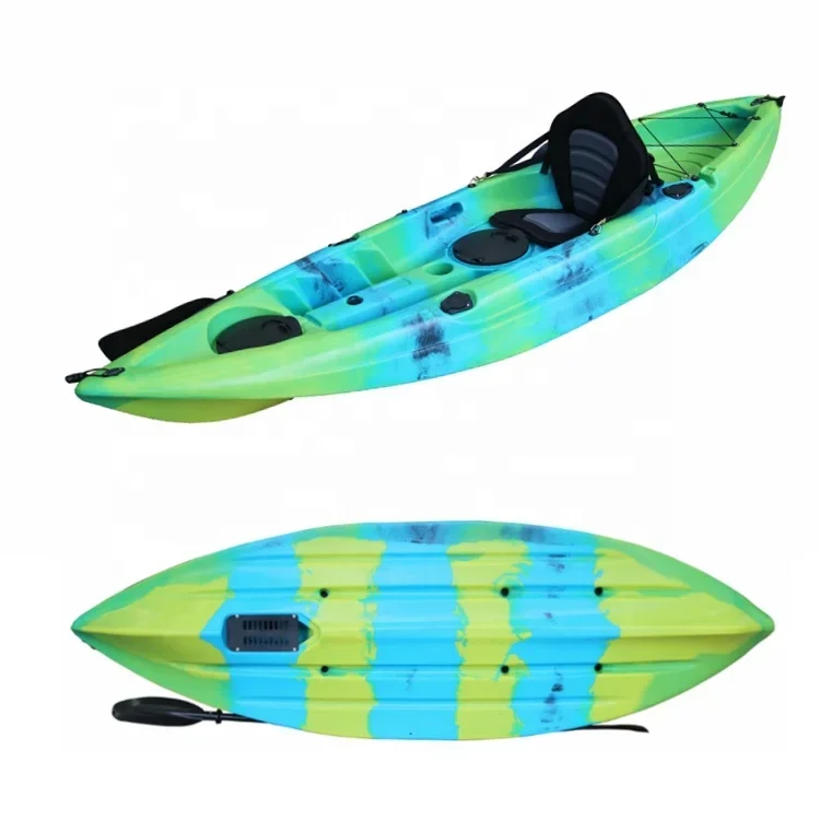 The Best-selling 9.7-foot Single Person In A Plastic Rowing Canoe Fishing Boat For Recreational Sea Kayaking Pick Up At The Port
