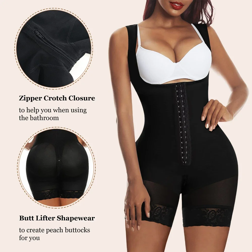 Shapewear for Women Tummy Control High Compression Fajas Colombianas Body Shaper Butt Lifter Thigh Slimmer Shorts for Daily waist trainer women body shaper