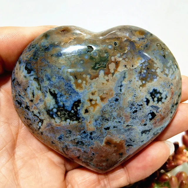 オーシャンジャスパー　ハート オーシャンジャスパーのハート Ocean Jasper Heart AC3380 | My