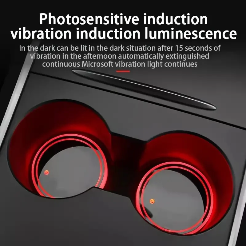 7 Colors Car Coasters Cup Holder LED Light Mats Bottle Light Sensor Atmosphere Interior Accessories Universal car coasters