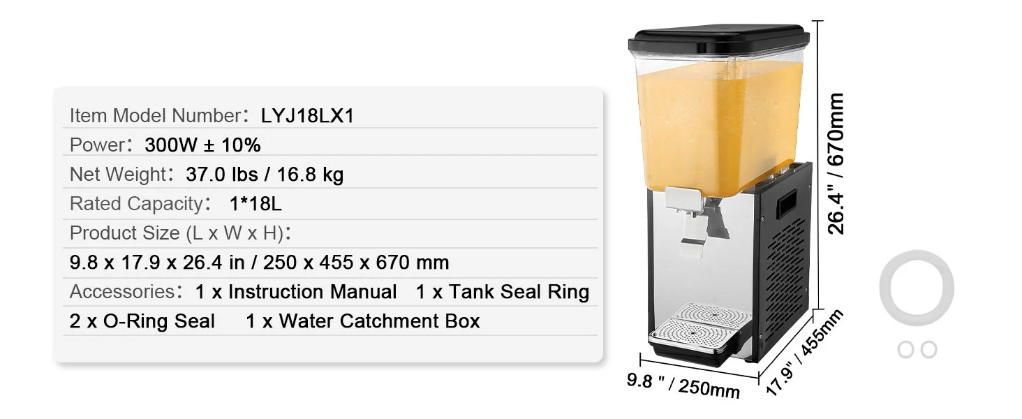 1x18L tank option