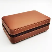 Boîte à cigares de voyage en cuir 93.Wood Cutter, humidificateur, étui à cigares, stockage d'accessoires pour fumeurs, sans cutter, briquet, 512 unités, 4 pièces 4