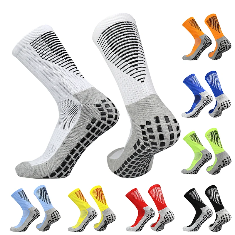 

Pattern Heel Mens New soccer Womens Socks Shield Sports Square Silicone Non-Slip Football Socks calcetines antideslizante futbol