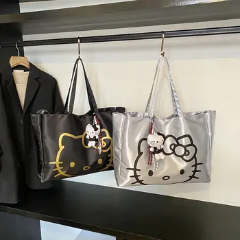 Sanrio Bag Hello Kitty Large Capacity Travel Bag Capacity Tote Bag Fashion All-Match Shoulder Bag High Appearance Underarm Bag 1