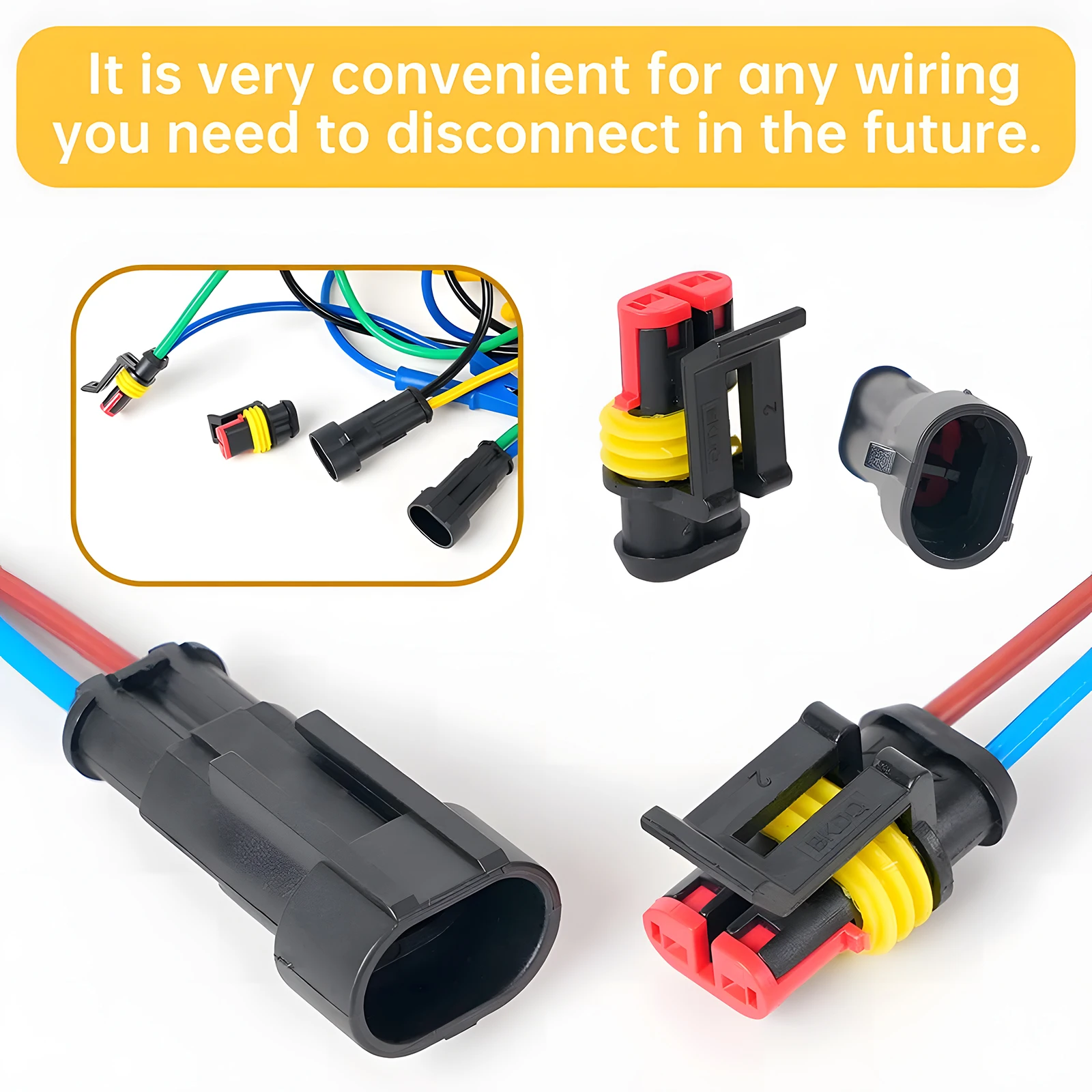 1/4/8Set AMP Automotive Wire Connector Plug For Car Motorcycle