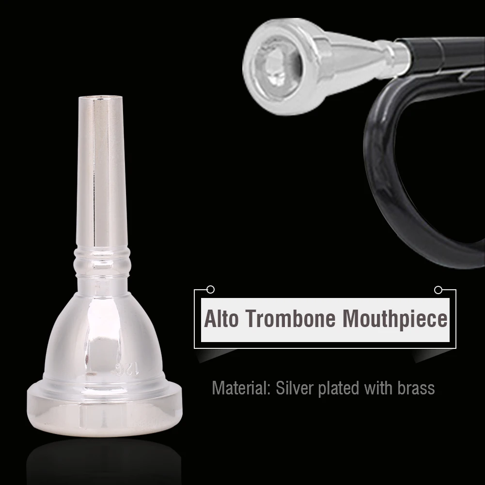 Silver Plating 12C Universal Alto Trombone Mouthpiece Musical Instrument Accessory