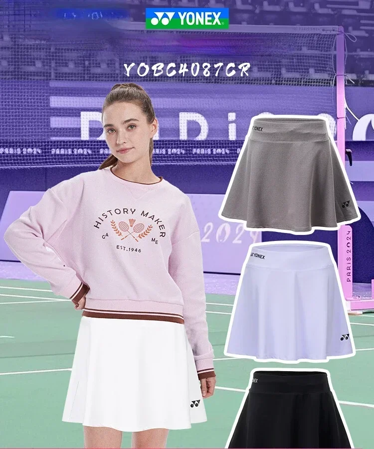 Original Fashion jersey, short sleeve dress,badminton skirts tennis, for national team , wome female bottom clothes YOBC4087C