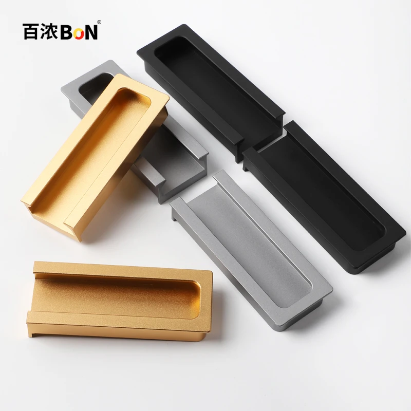 

BON Built-in Cabinet Door Drawer HandleBuilt-in Wardrobe Door HandleInvisible Concealed Button PairingSimple Style Handle