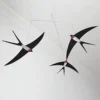 Paper Angel Rotary Wind Bell Pendant, Nordic Baby Bed Bell, Danish Swallow Balanced Aerial 2