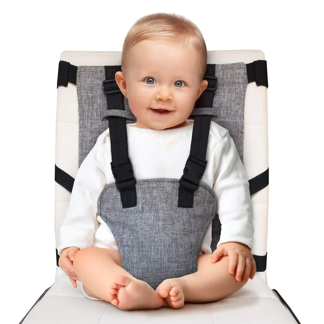 Safe and Practical Foldable Portable Baby High Chair with Anti-fall Protection Strap and Belt Covers