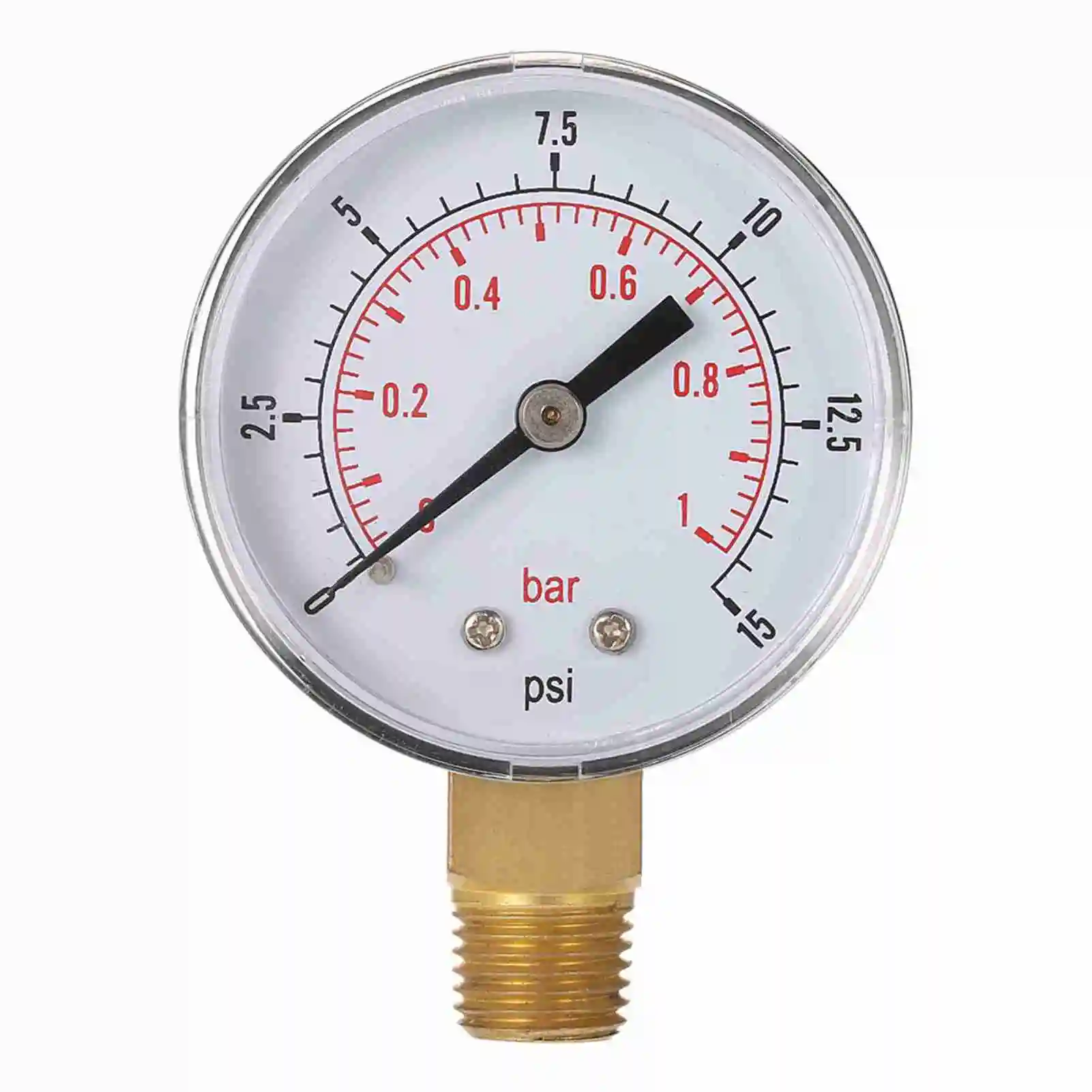 ตัวเลือกสินค้า 50 มม.สระว่ายน้ํากรองน้ําความดันเครื่องวัดความดันไฮดรอลิก Manometer 1/4 "NPT Double Scale กลีเซอรีนเติมเมตร