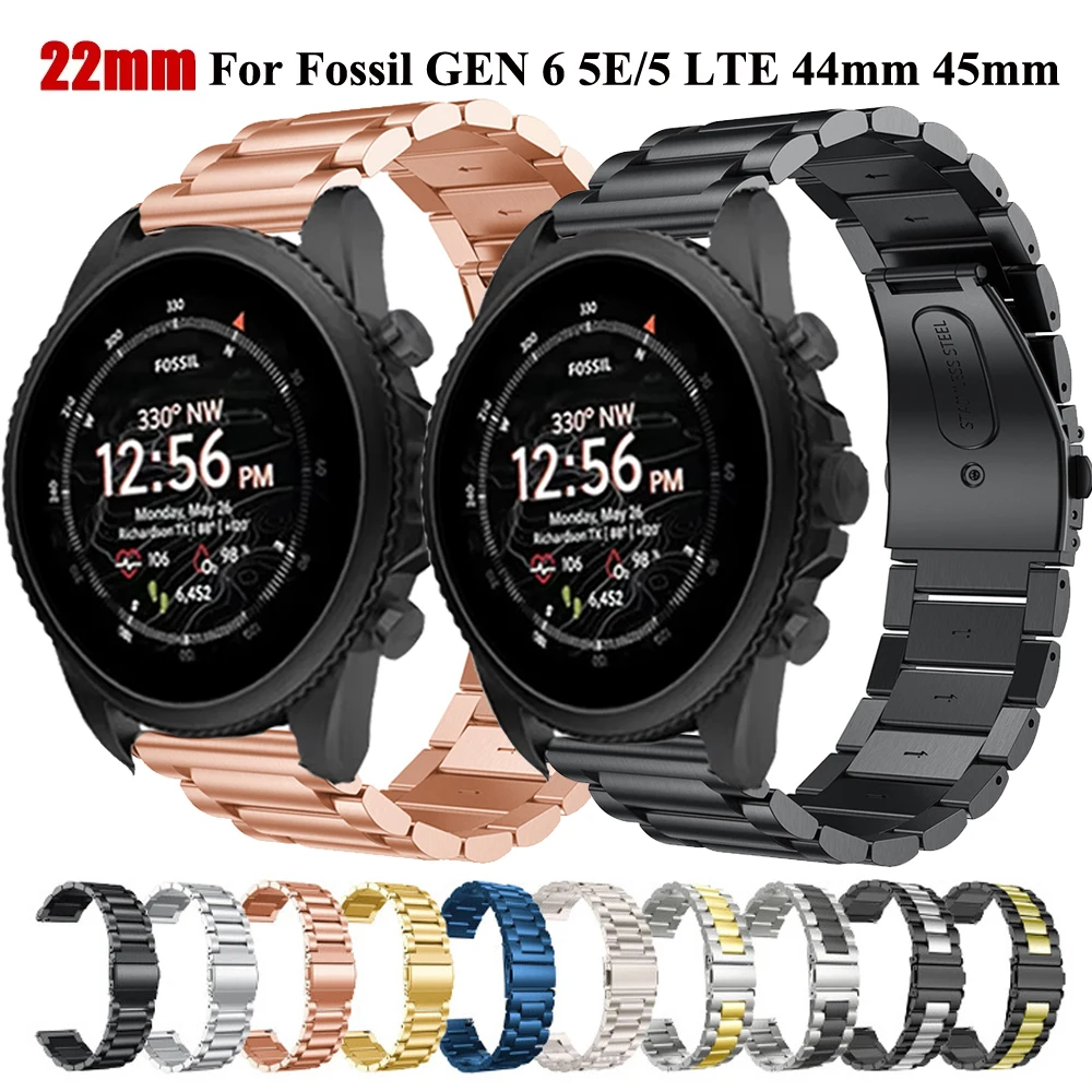 Stainless Steel 22mm Watchband Strap Bracelet Belt
