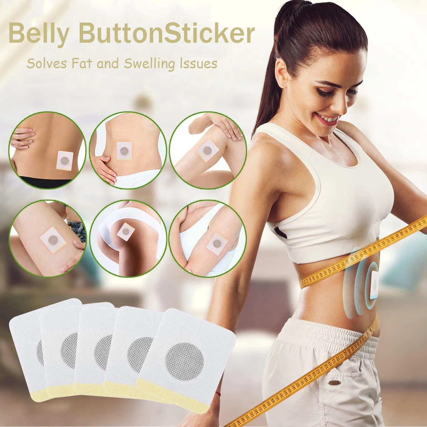 60pc Fat Lymphatic Patches Keep Tightening Belly Shaping Stickers Improve Stomach Belly Slim Sticker Female Male Reduce Swelling