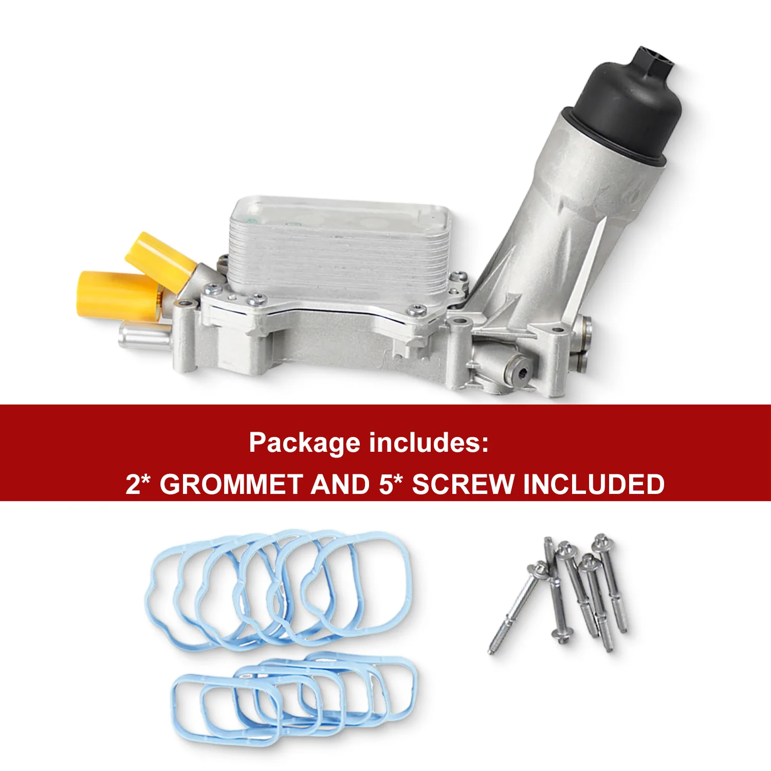 Car Oil Filter Car Filter Oil Cooler Aluminum Oil Filter Adapter Housing Engine Assembly 68105583AE 68105583AA 68105583AC For Jeep Dodge Chrysler Ram 3.6L