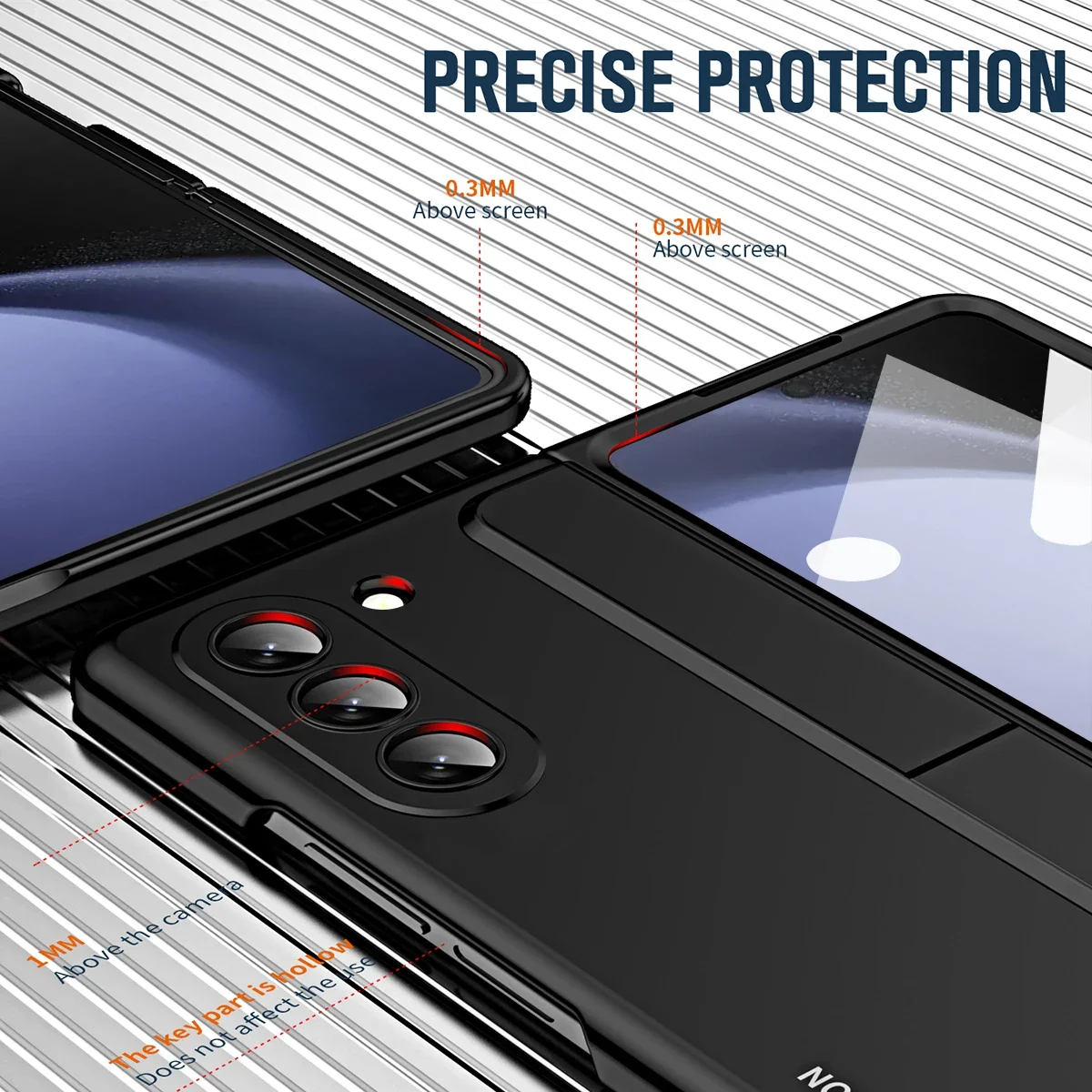 Case For Samsung Galaxy Z Fold 5 4 5G With Front Screen Protector Glass Detachable Pen Slot Holder Bracket Plating Plastic Cover