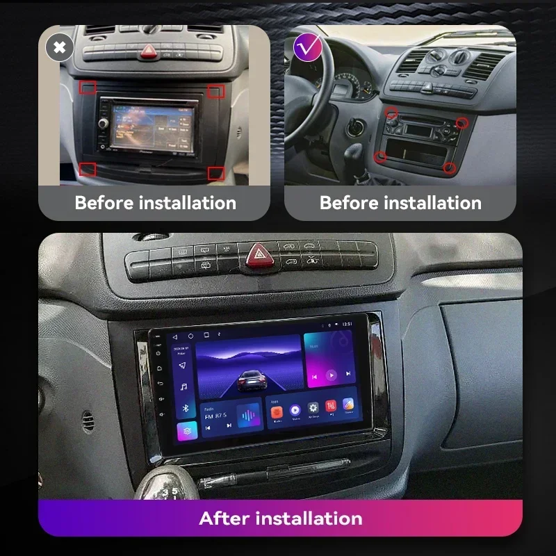 Radio con GPS para coche, reproductor Multimedia con Android 12, 4G, Carplay, estéreo, para Benz Vito 2, W639, Viano 2003 - 2015