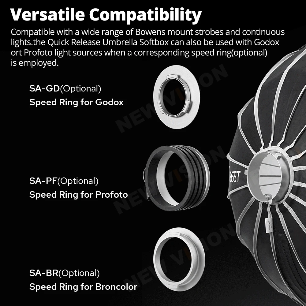 GODOX S65T S85T S120T Umbrella style Quick installation Studio Silver Wide Angle Beauty Dish Honeycomb Grid for Photographic studio light umbrella