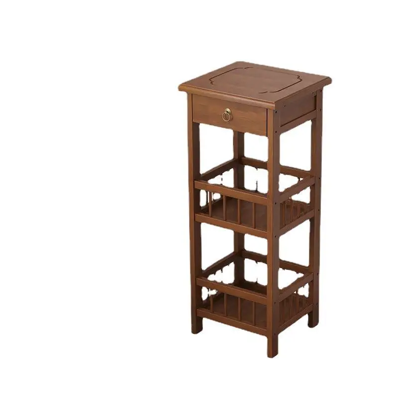 Creative Table Portable Small Tea Table Modern Simple Household Sofa Edge Cabinet Sofa Side Corner Bamboo Rack Storage New
