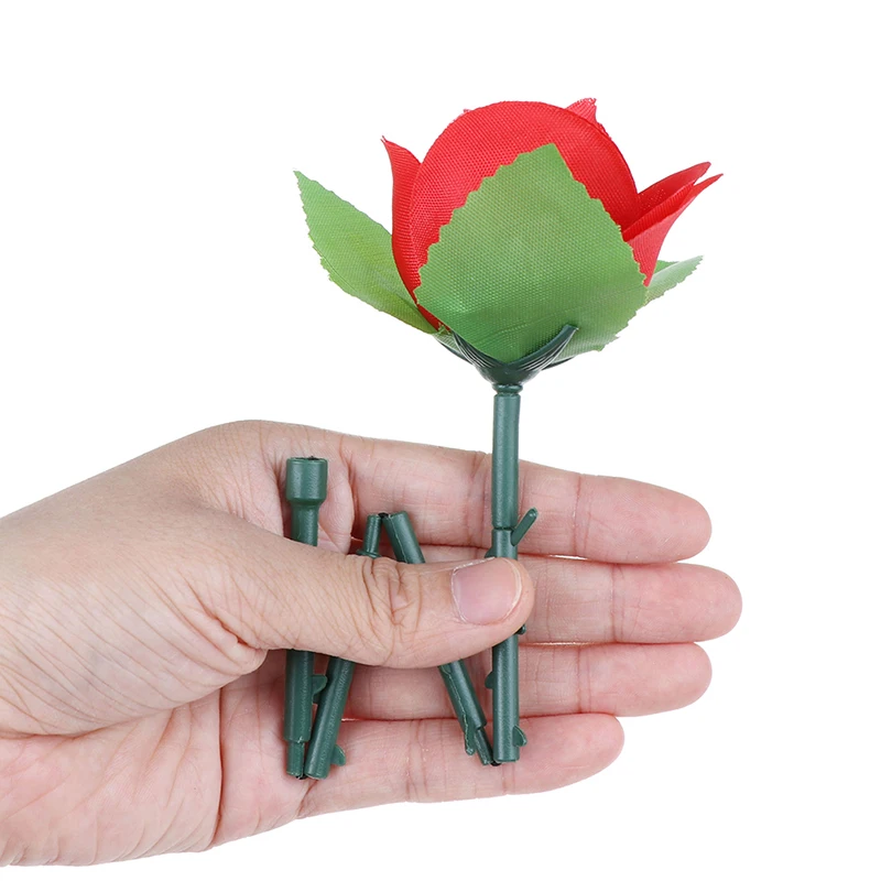 Folding Rose Magic Tricks Flower Appearing Close-Up Stage Street Illusion Gimmick Props Toys for Kids Surprise To Your Lover