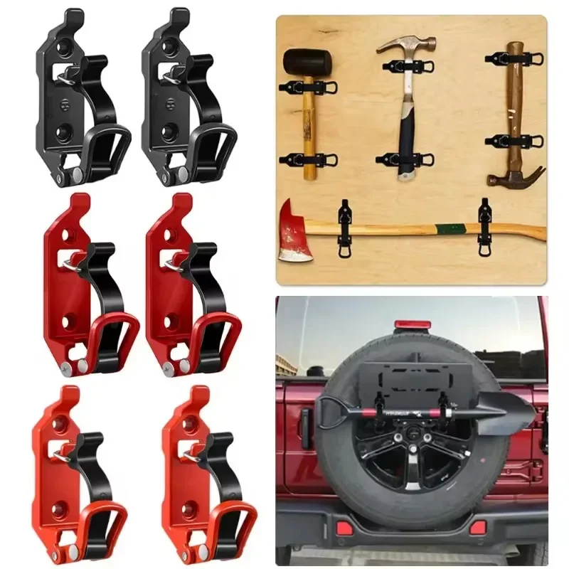 2-4PCS Tool Fixing Bracket Wall Mounting Bracket Shovel Ax Quick Release Clamp Shovel Car RV Boat Home Accessories
