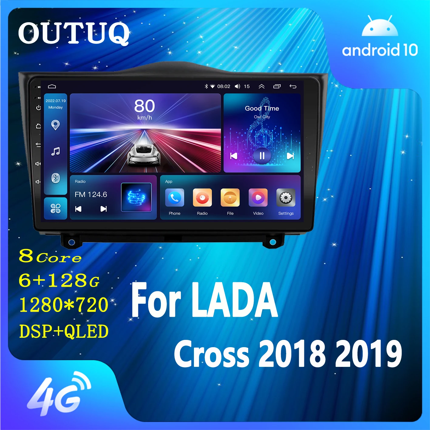 

Автомагнитола 2 Din на Android 10 для LADA BA3 Granta Cross 2018 2019, мультимедийный видеоплеер, навигация GPS для Carplay, автоэкран с разделением