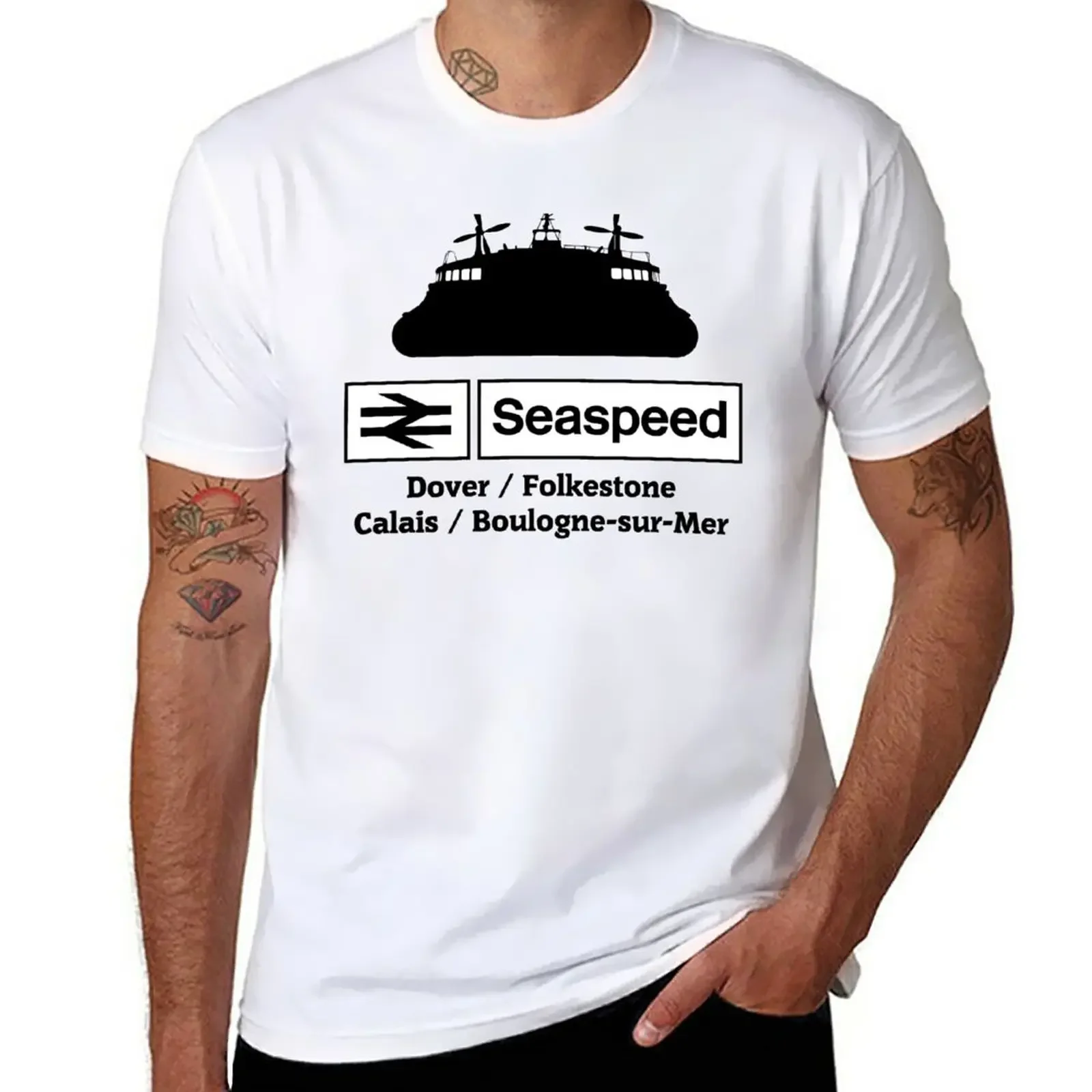 Seaspeed Hovercraft T-Shirt Summer Top Funnys Anime Abbigliamento Uomo