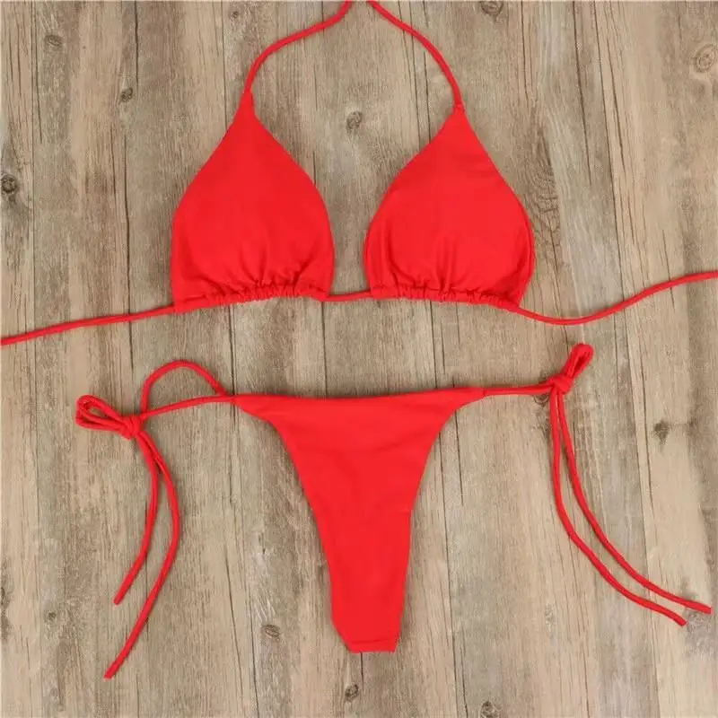 Women's Sexy Bikini Swimsuit Set, Push-up Padded Bra, Thong Two Pieces Swimwear, Beachwear, Bathing Suit, Female, Summer 6