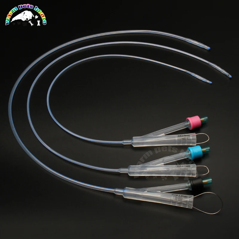 Silicone 2-Way Foley Catheter 12pcs With Cuff Urinary Catheters for Human Animal Dog Veterinary