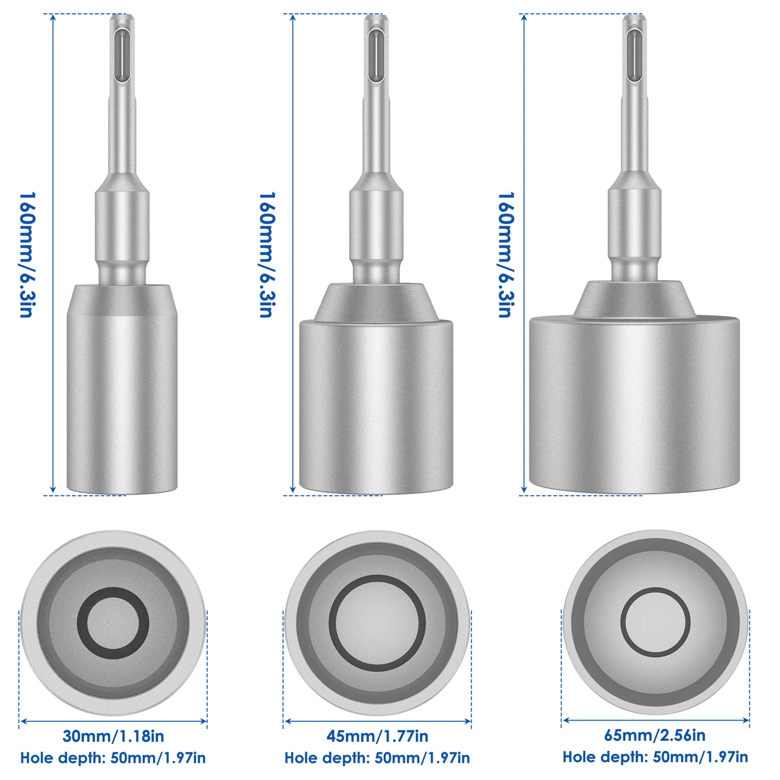 Durable Forged Steel Ground Rod Driver for SDS Plus Rotary Hammers