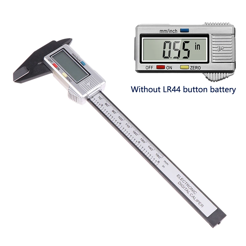 Digital Caliper, Micrometer Measuring Tool, 150mm, Electronic, Carbon Fiber, Dial Vernier