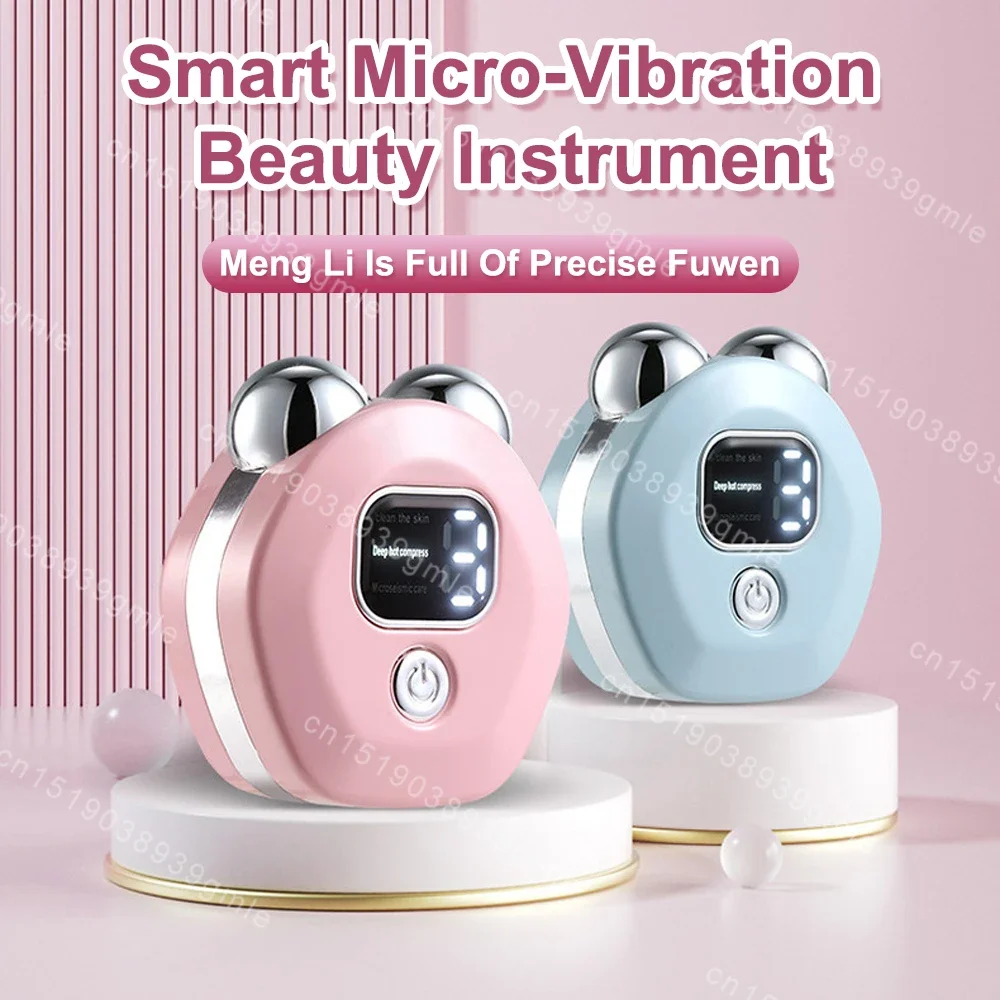EMS Facial Beauty Device Heating Face Lifting Machine Anti Wrinkle Double Chin Remover Vibration Massage Face Tighting Tool