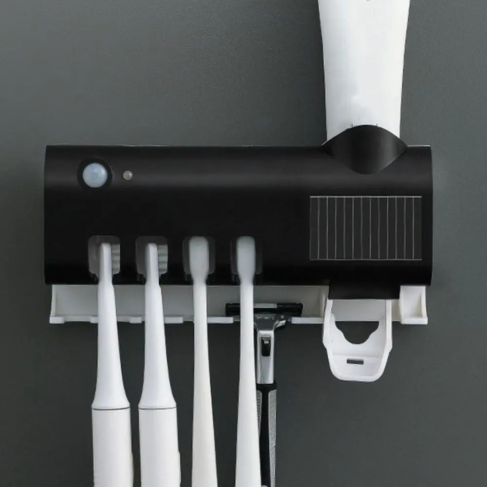 USB 충전 자동 치약 디스펜서 적외선 살균 태양광 치약 짜개 벽걸이형