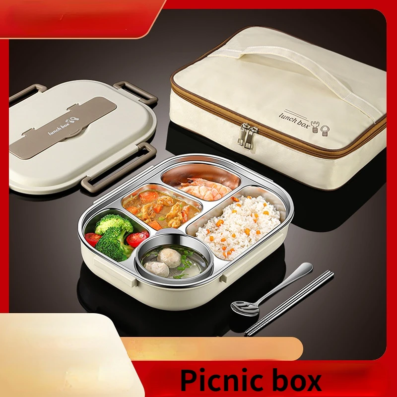 304 Stainless Steel Insulated Lunch Box Office Worker Sealed Portable