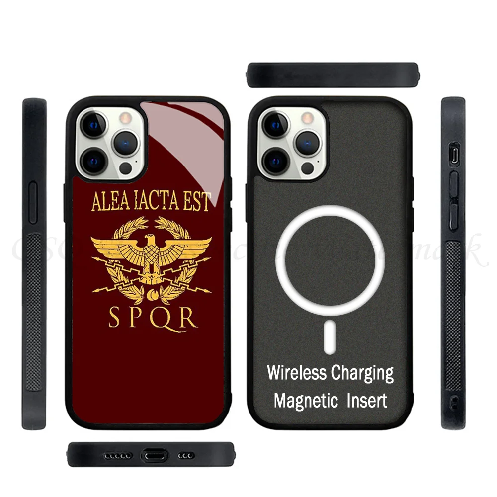 Чехол для телефона Alea Iacta Est, Сильный магнитный для IPhone 15 14 13 Pro Max 11 12 Mini Alex, зеркальный для Magsafe