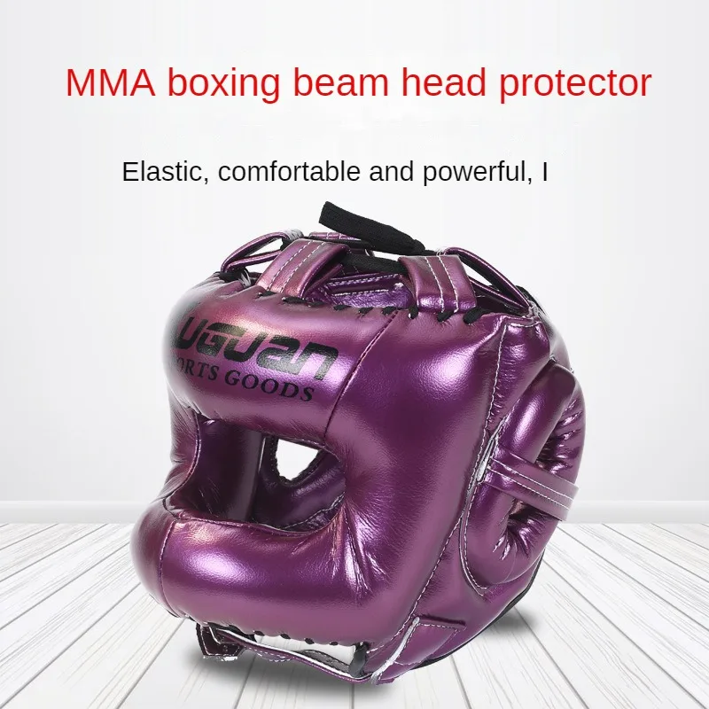 Beam enclosed full protection Sanda helmet Boxing fighting head guard Adult boxing head cover Karate Taekwondo helmet