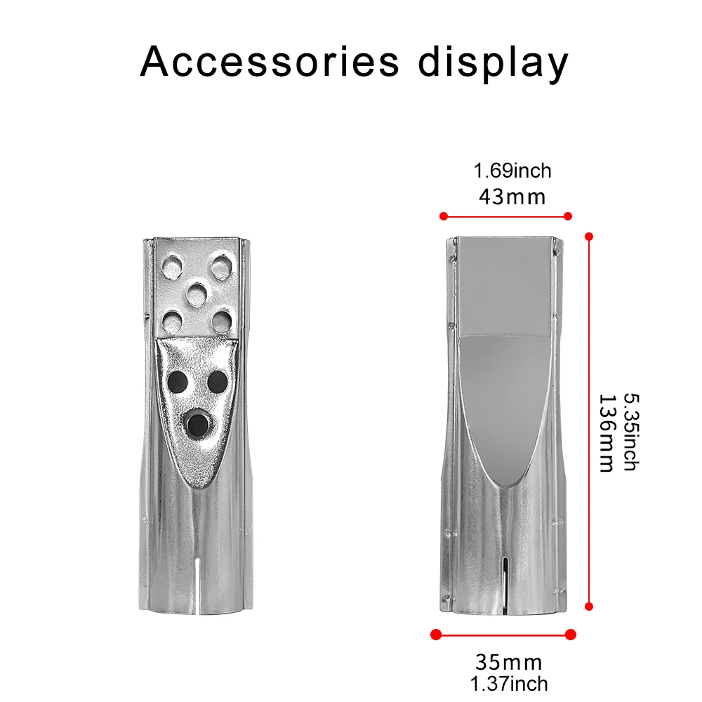 Heat gun nozzles hot air gun nozzles for building hair dryers spoon reflector scraper cone glass protection nozzle 35mm diameter