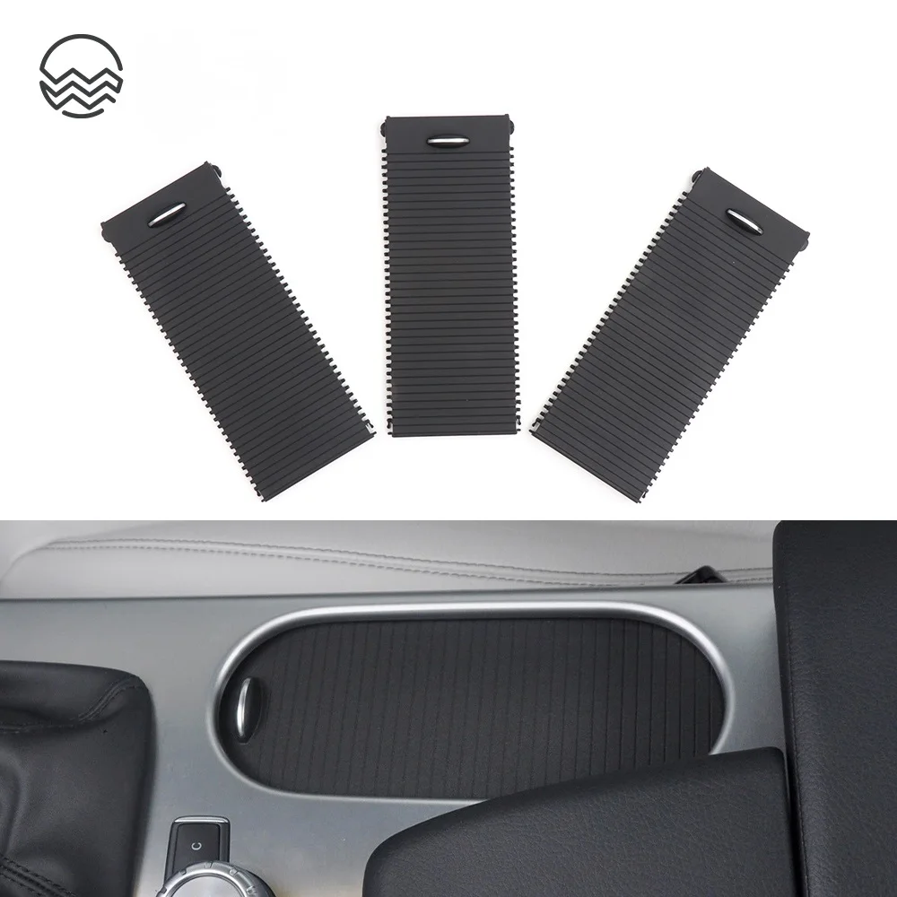 

Car Center Console Cover Slide Roller Central Control Armrest Curtain Water Cup Drinks Holders For Mercedes Benz SLK SLC W172