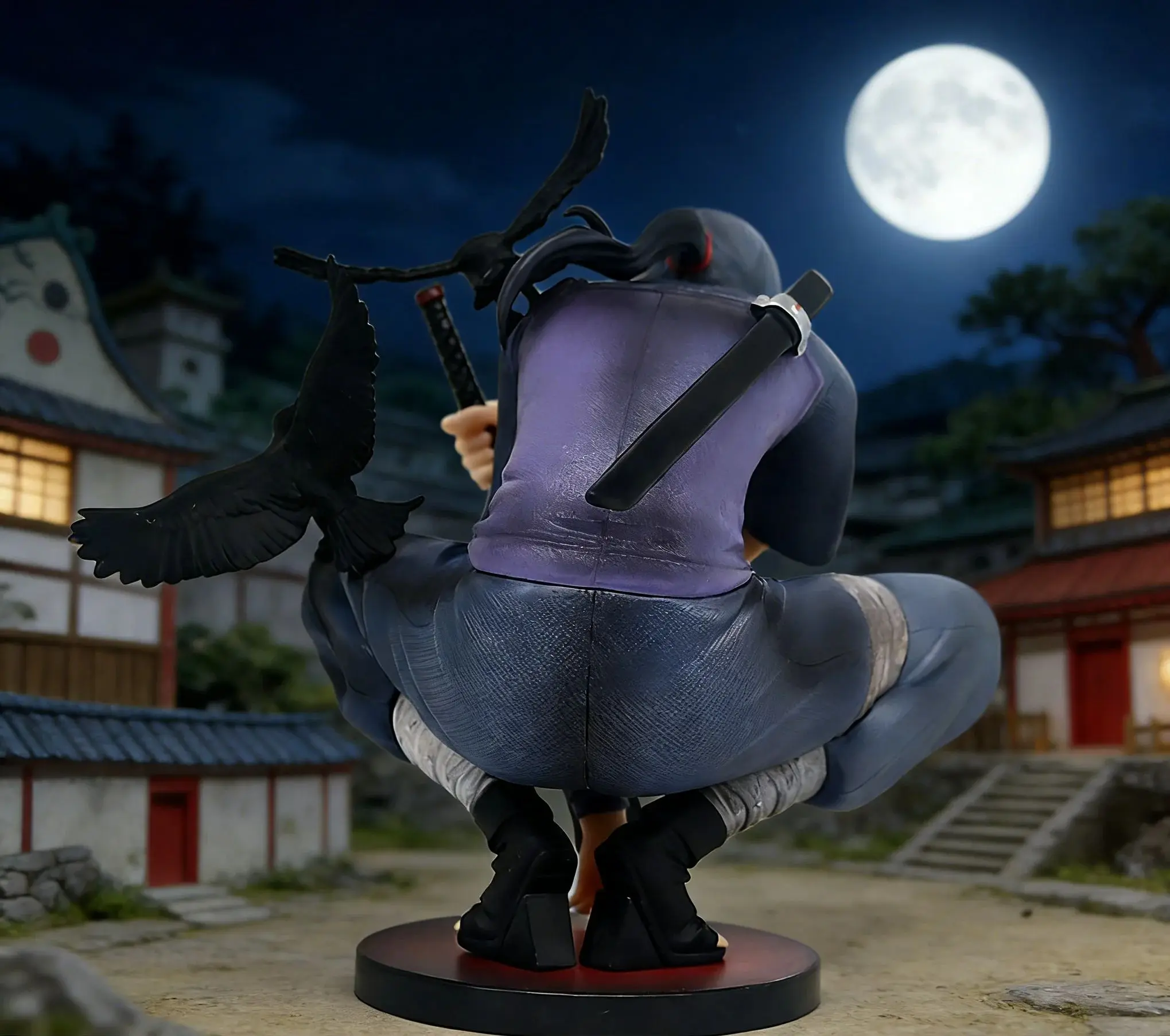 Naruto Uchiha Itachi Crouching Anbu Collector's Figurine Ornament