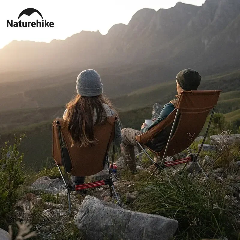 Naturehike Camping Moon Chair YL10 High Back Ultralight Folding Chair Portable 120Kg Load Travel Rocking Fishing Chairs