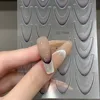 1pcs French Gradient Nail Sticker 3D 14colors Crescent Design Nail Decal Stencil Manicure Guides For Girl Nail Slider Decoration 3
