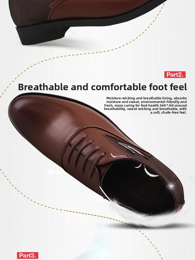 Zapatos Casuales de Cuero para Hombre, Formales de Negocios, de Corte Bajo, Transpirables, Antideslizantes, Zapatos de Vestir para Hombre, Modernos y Elegantes