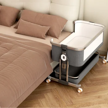 0-2 years old crib Removable portable baby bassinet adjustable height foldable multi-functional new child splice queen bed 1