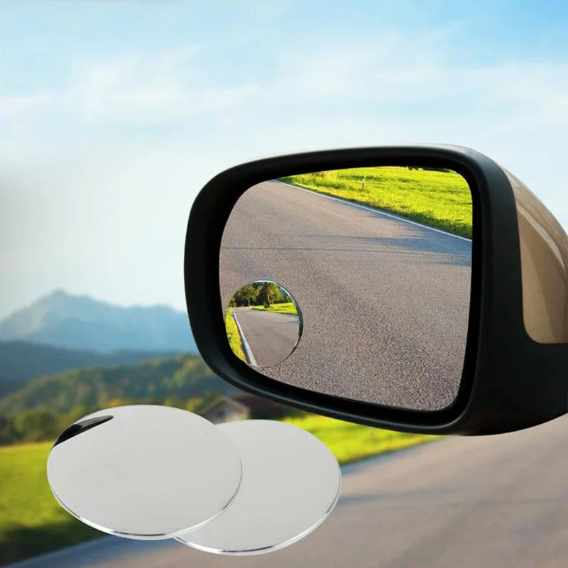 Blind Spot Mirror 2PC 360 Degree HD Frameless Ultrathin Wide Angle Round Convex Rear View Mirror for Car Reverse Car Accessories