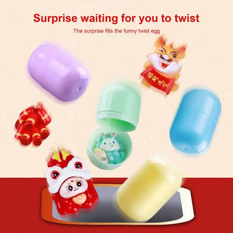 Mini Claw Machine Dragon Year Design Prize Dispenser Toys Adorable Interesting New Year Egg Toy Claw Machine Birthday Playset 4