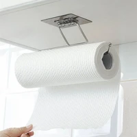 Support de papier toilette en acier inoxydable pour cuisine, porte-serviettes en papier, support de rangement pour papier toilette de salle de bain, crochet organisateur de salle de bain 2