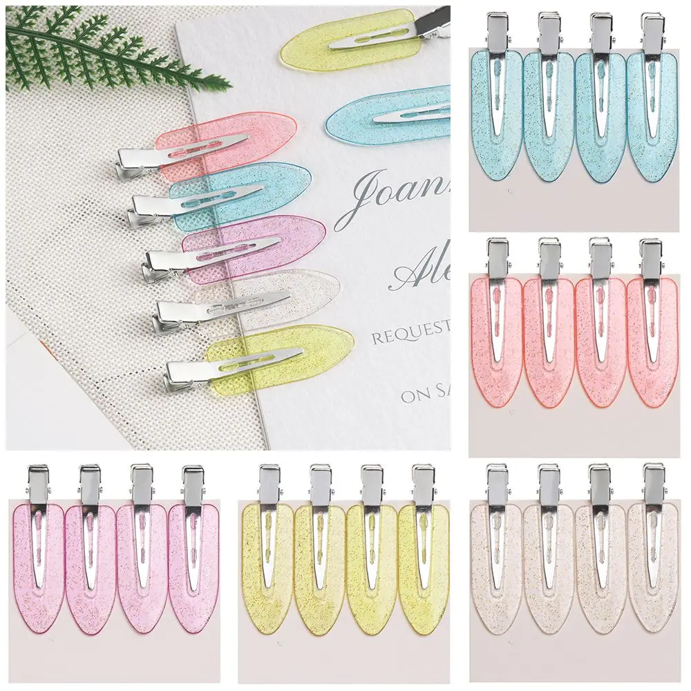 Colorful Acrylic Hair Clips for Kids Seamless No Crease Bangs