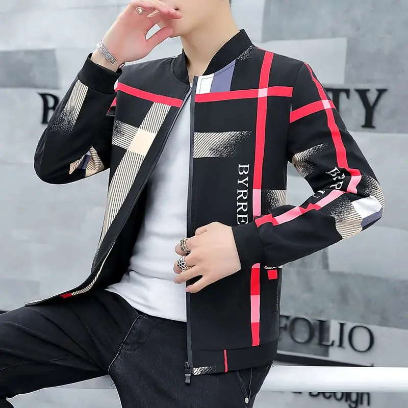 Fashion O-Neck Spliced Zipper Loose Casual Coats Men Clothing 2023 Autumn New Oversized Korean Tops Long Sleeve Warm Jackets