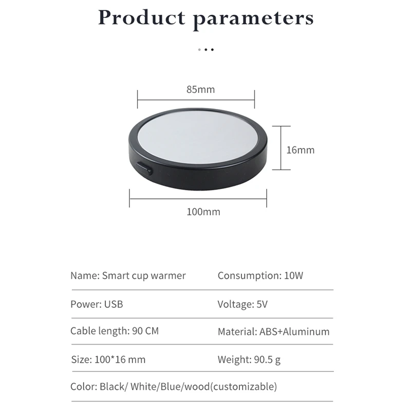Top Deals USB Warmer Gadget Thin Cup-Pad Coffee Tea Drink USB Heater Tray Mug Pad Home Office Supplies