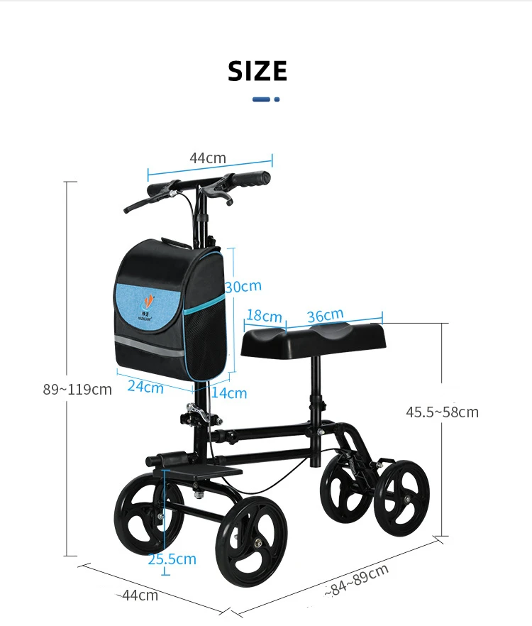Medical Leg Knee Walker Aid Crutch Scooter Knee Leg Walking Orthopedic Armpit with Leg Rest For Fracture Broken Leg Amputation 20 Medical Leg Knee Walker Aid Crutch Scooter Knee Leg Walking Orthopedic Armpit with Leg Rest For Fracture Broken Leg Amputation 14